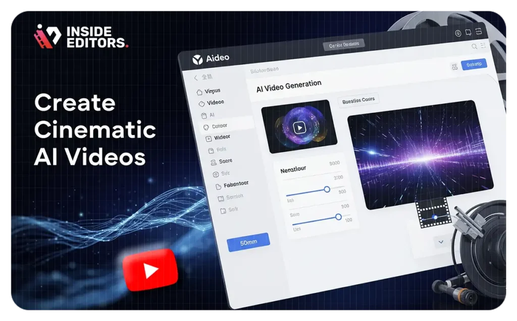 Thumbnail image illustrating cinematic AI video creation using Runway Gen-3 by Inside Editors