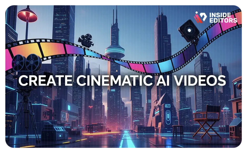 Thumbnail image illustrating cinematic AI video creation using Runway Gen-3 by Inside Editors