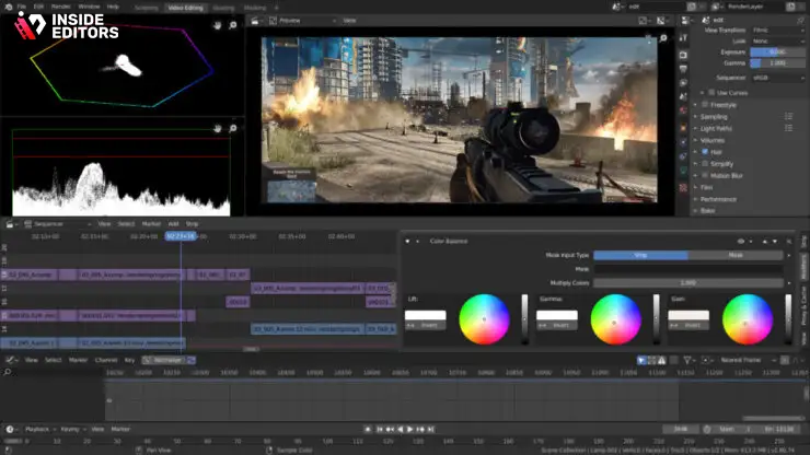 A creator reviewing features inside a gaming video editing app.