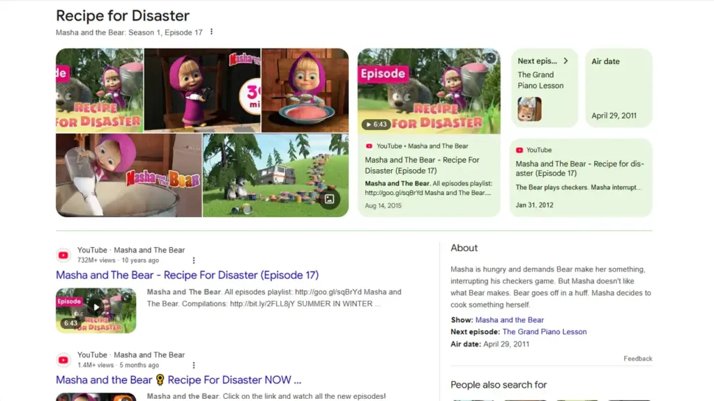 10. Masha and the Bear – Recipe for Disaster (Over 20M Likes)