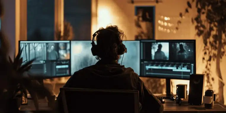 Editor building a smooth video editing workflow for better efficiency.
