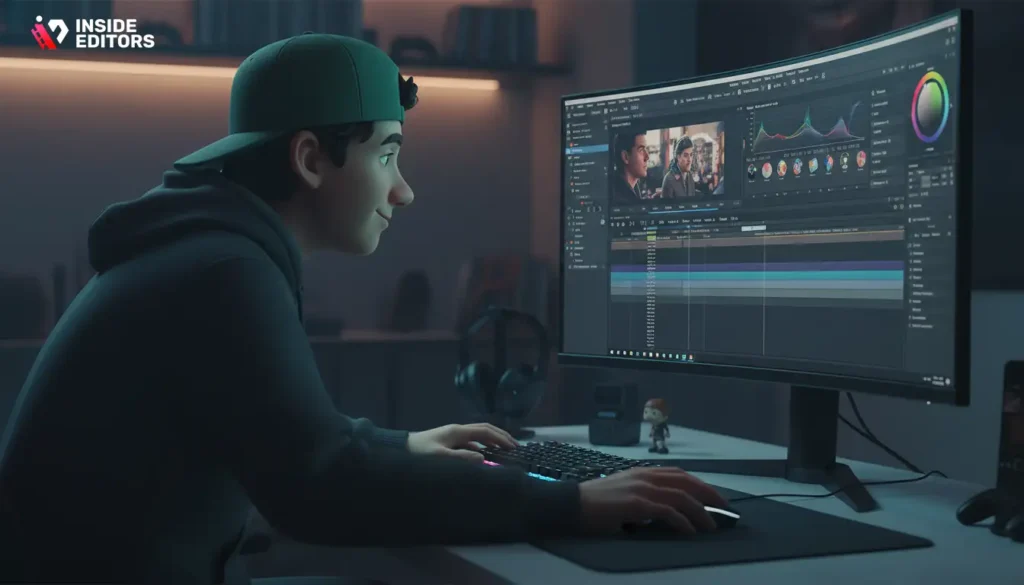 Different real-world scenarios shown using a gaming video editor.