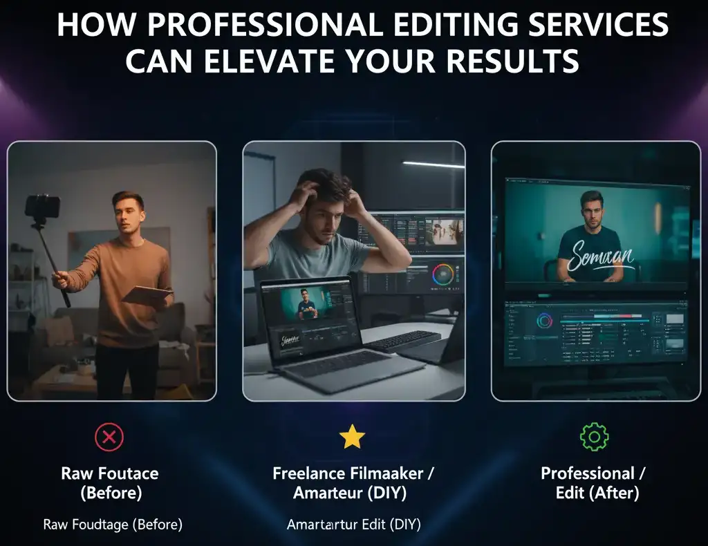 Professional editing services helping creators elevate their results.