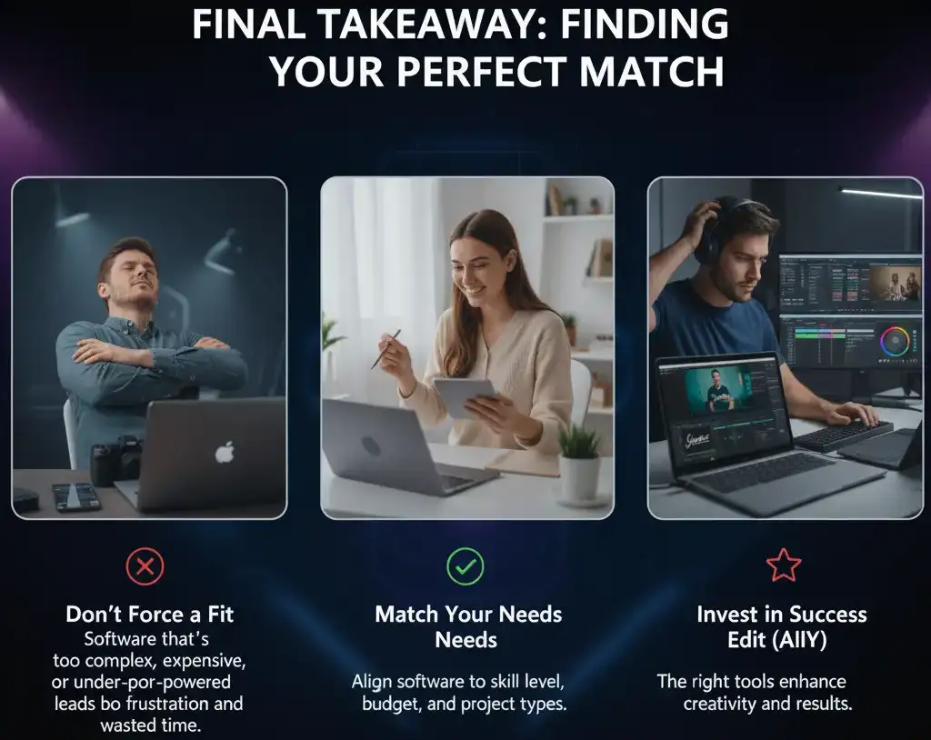 Creator finding the perfect editing software match for their workflow.