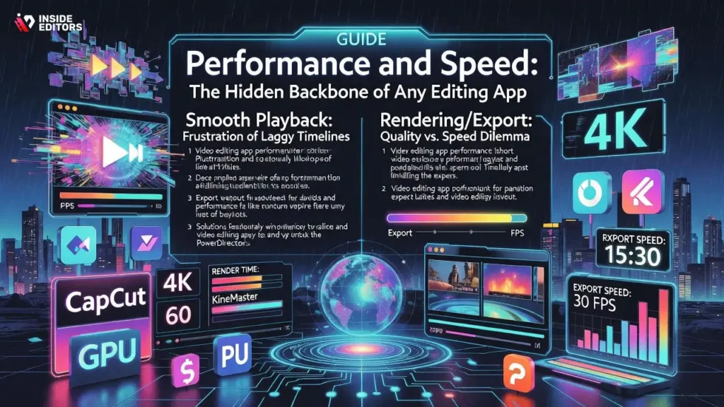 High-performance workflow inside a gaming video editing app.