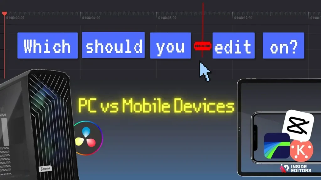 Comparing mobile and desktop versions of a gaming video editing app.