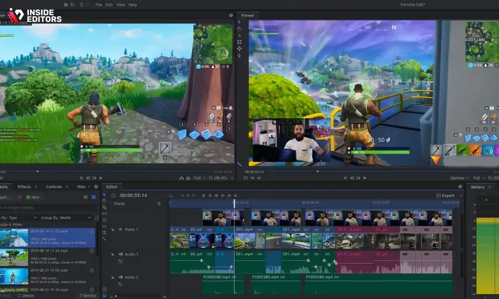 Advanced tools inside a gaming video editor used for enhancing gameplay clips.