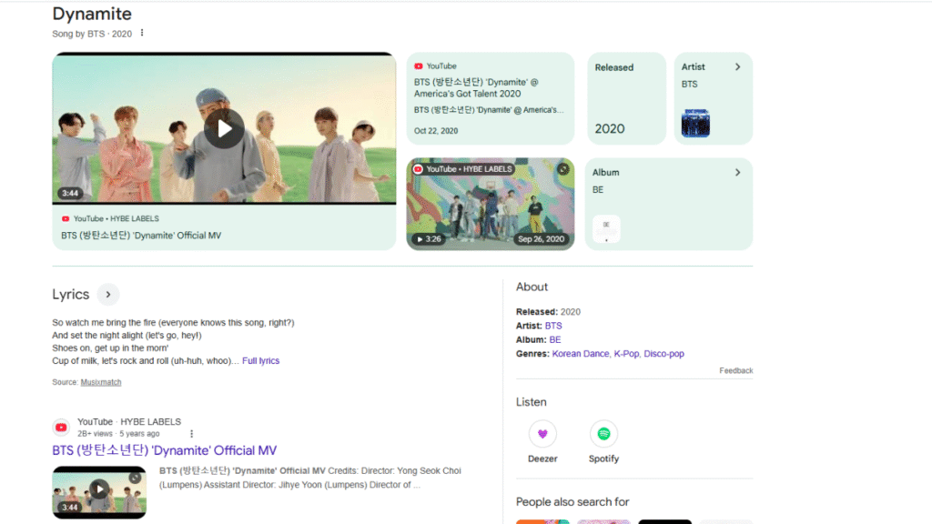5. Dynamite – BTS (Over 36 Million Likes)