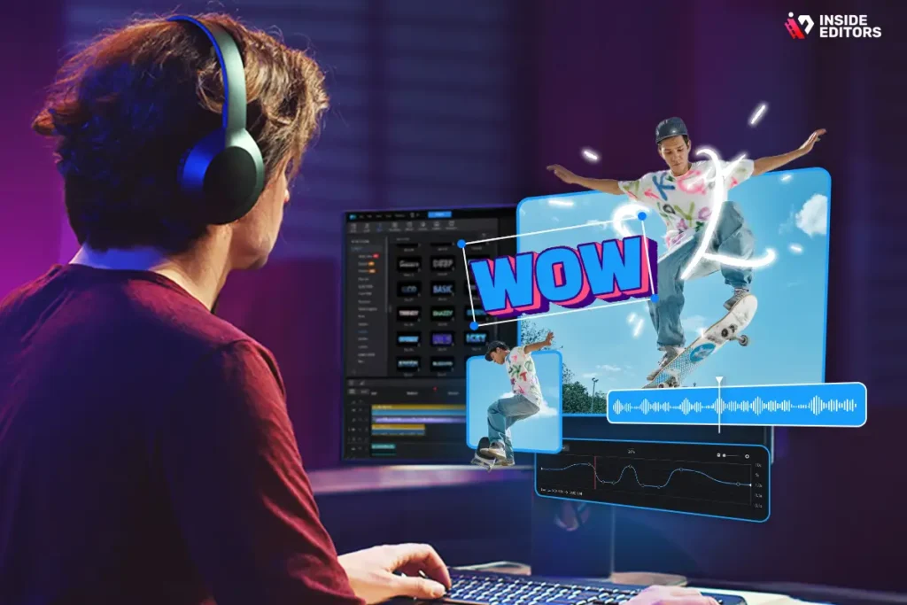 A creator optimizing workflow inside a gaming video editor.