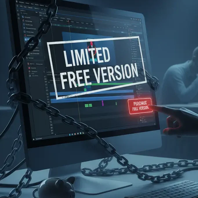 Editor discovering the hidden cost of free editing software.