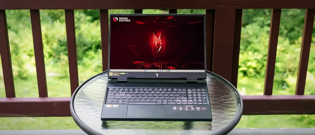 Acer Nitro 16 used as an affordable gaming video editing laptop.
