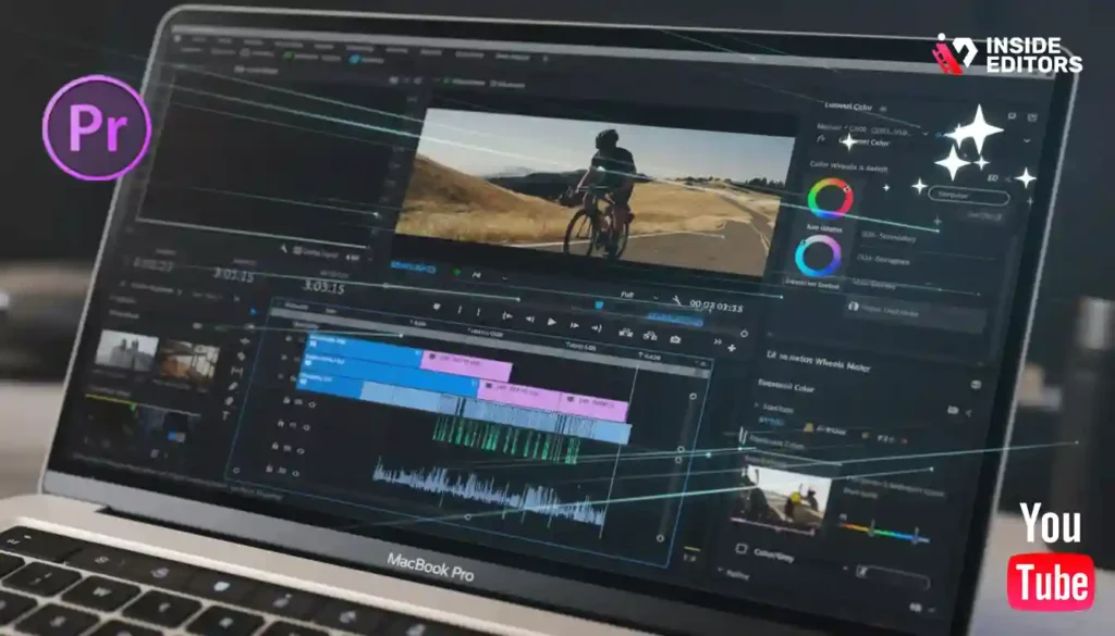 Premiere Pro interface elements illustrating practical video editing tips.
