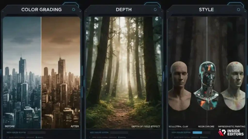 Color Grading, Depth, and Style in 3D Editing