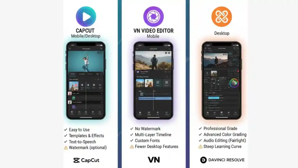 Comparison of Top Free TikTok Video Editor Tools