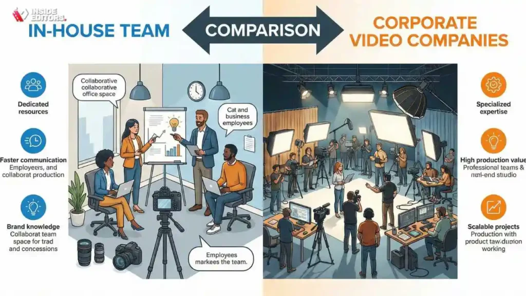 Comparison: In-House Team vs. Corporate Video Companies