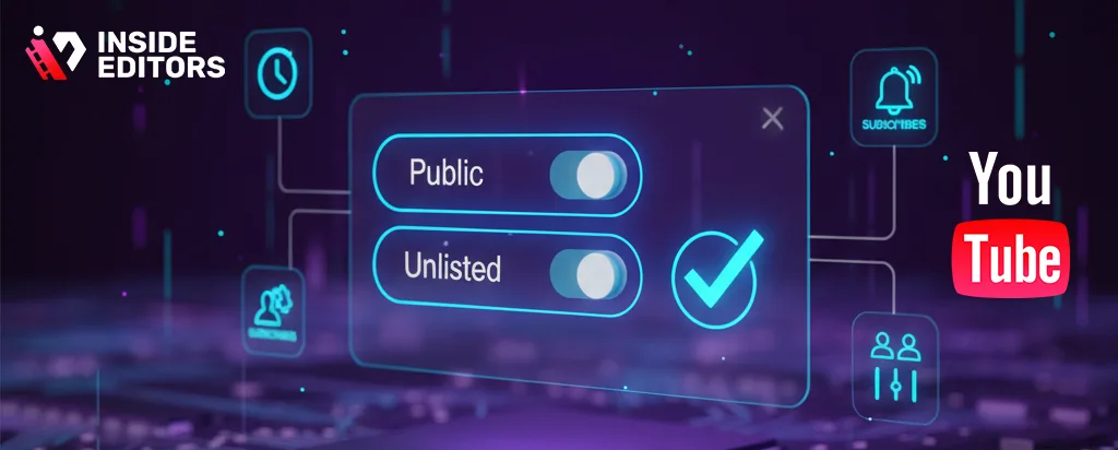 Ensuring your visibility setting matches your intent when learning how to upload a video to YouTube.