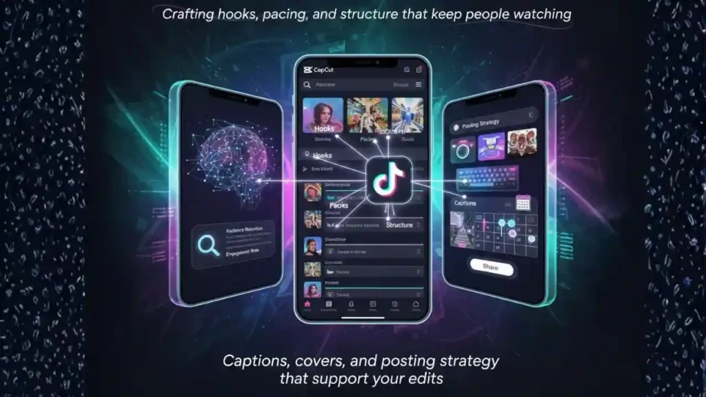 Creator optimizing CapCut edits for the TikTok algorithm.