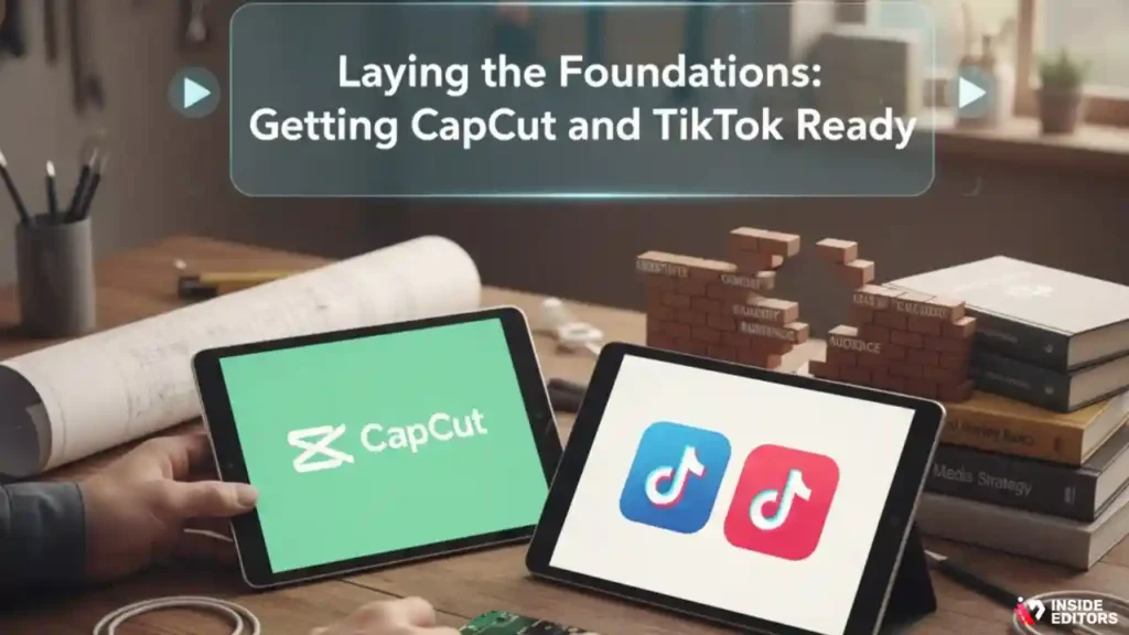 Preparing CapCut and TikTok accounts for smooth editing.