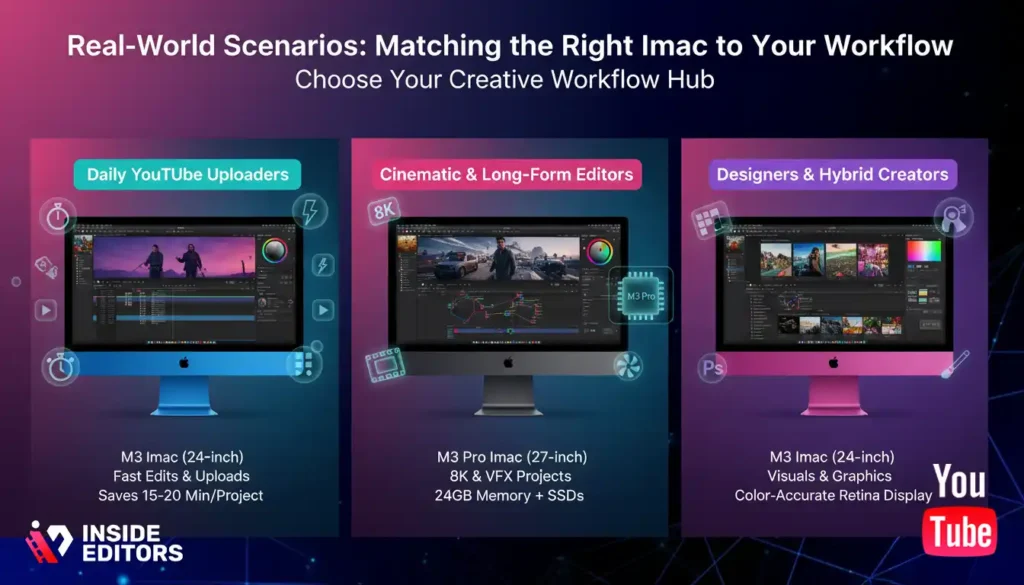 A YouTube creator matching the right iMac to their editing workflow.