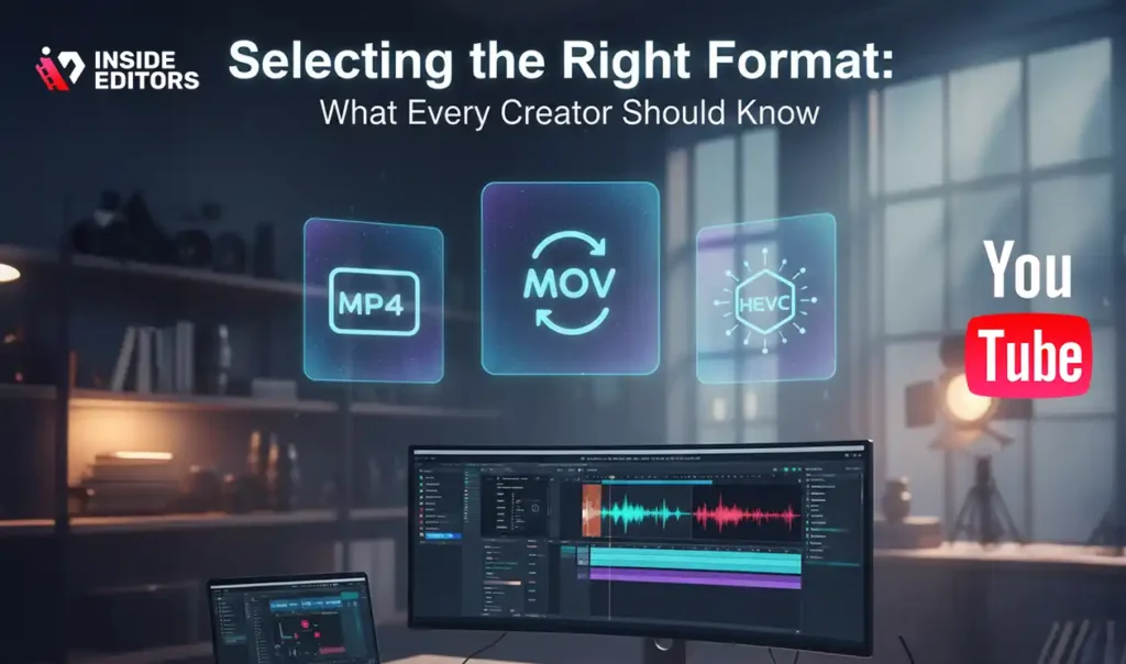 Selecting the right format before you learn how to upload a video to YouTube.