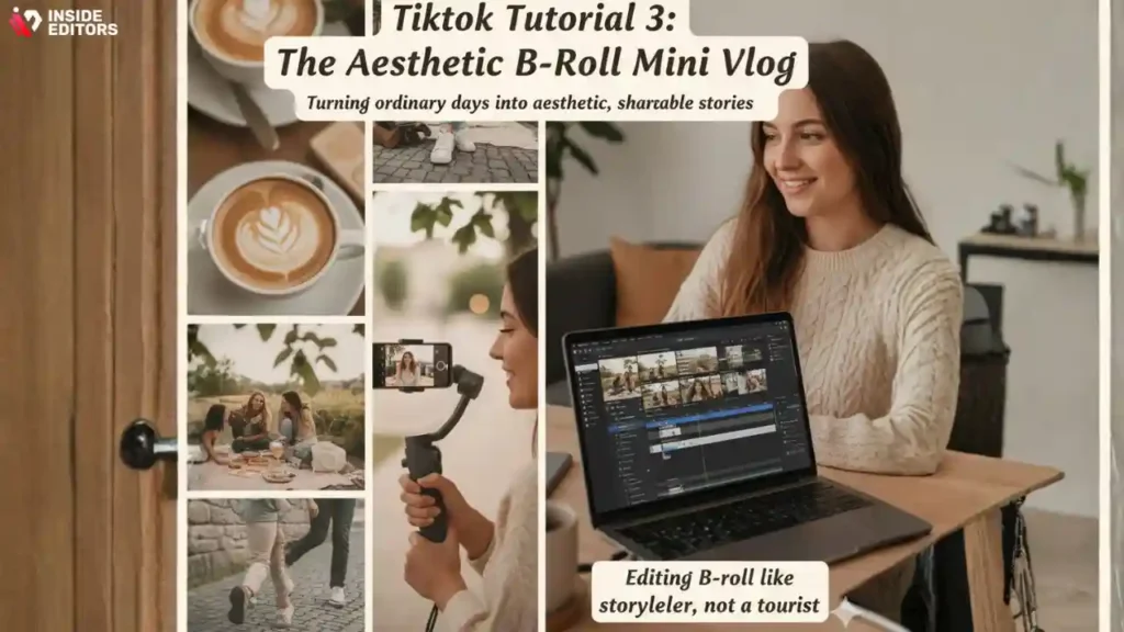 Aesthetic B-roll footage being edited for a TikTok mini vlog in CapCut.