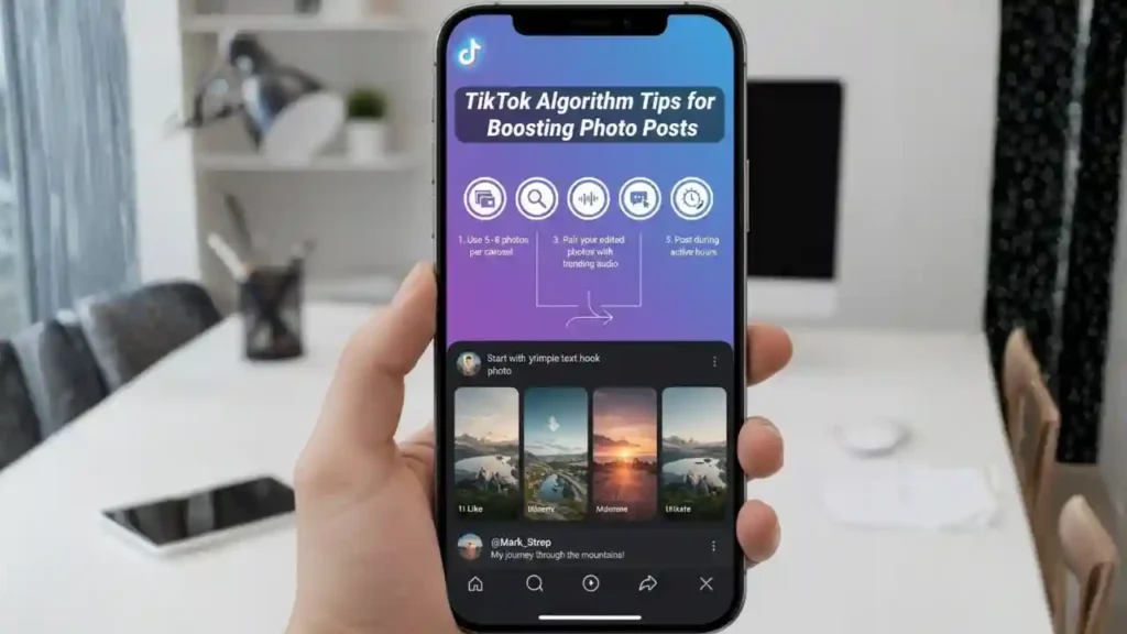 Creator optimizing posts that use the TikTok photo editing hack.