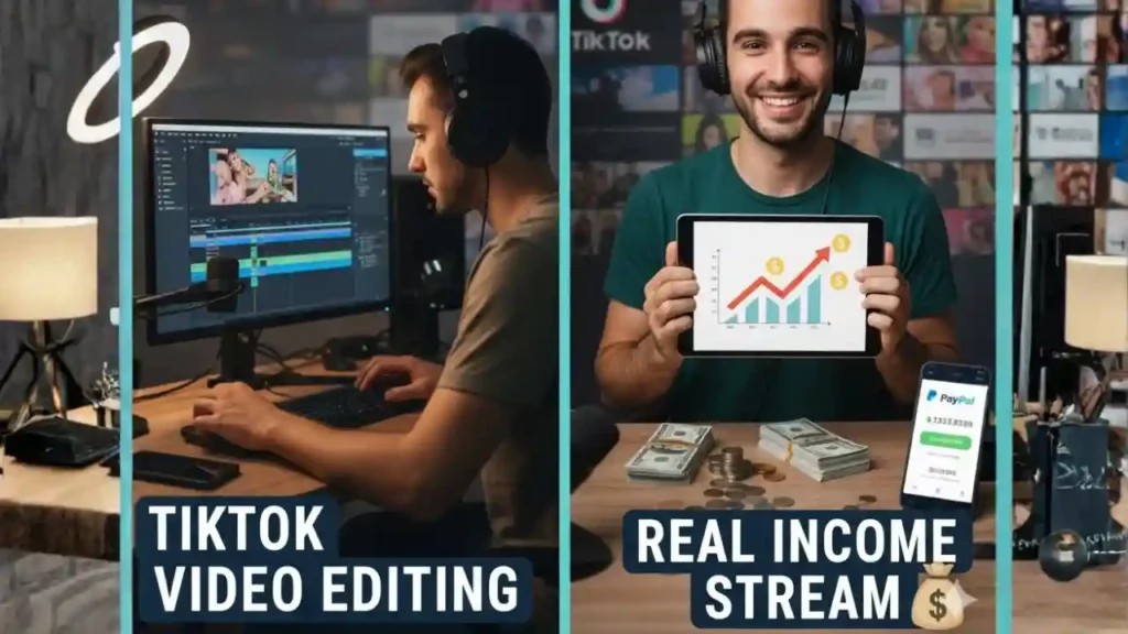 TikTok video editing becoming a real income stream for creators.