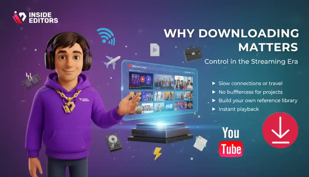 A viewer saving videos for offline use in the streaming era.