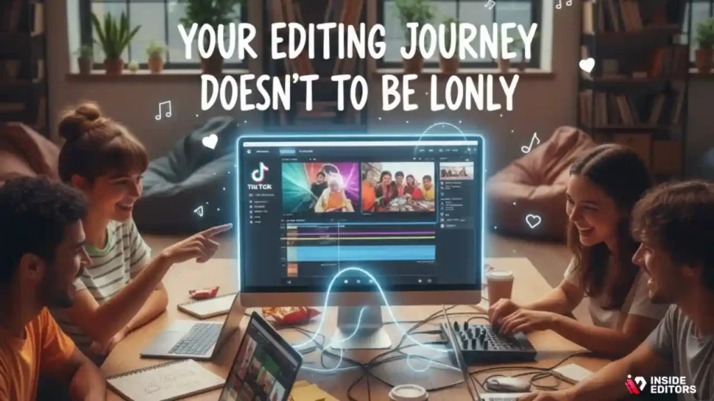 Creators collaborating and sharing TikTok video editing tips.