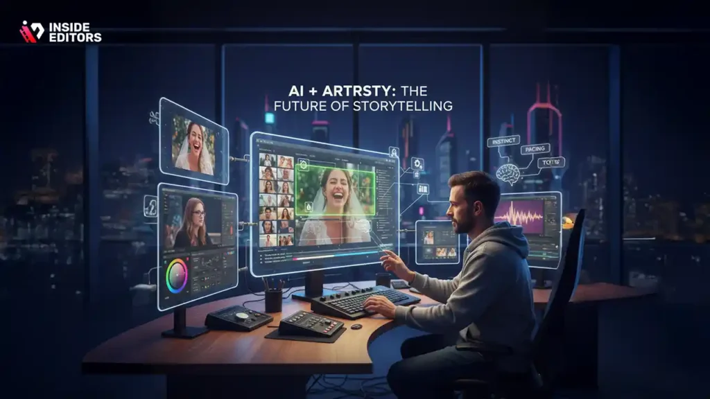 AI-assisted wedding video editing software improving workflow.