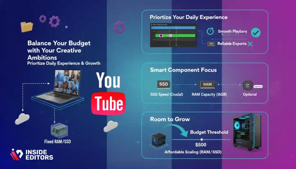 Balance your budget with your creative ambitions when choosing a YouTube editing computer.