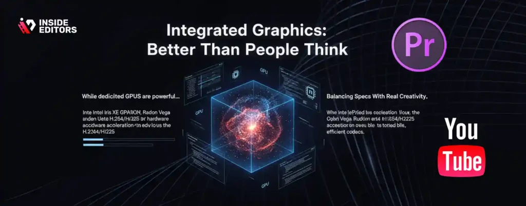 A creator previewing footage using integrated graphics on the best budget laptop for YouTube video editing.