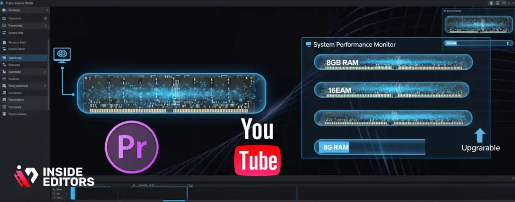 A creator upgrading laptop RAM to improve the best budget laptop for YouTube video editing performance.