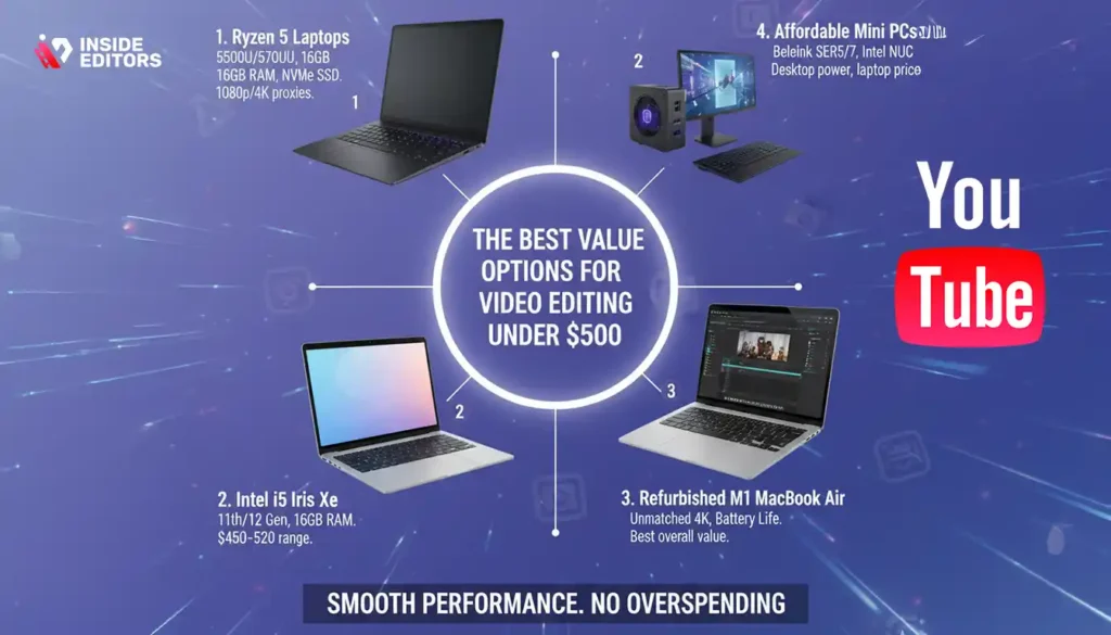 Budget laptop and mini PC selected among best value options for YouTube Video Editing Course in 2026