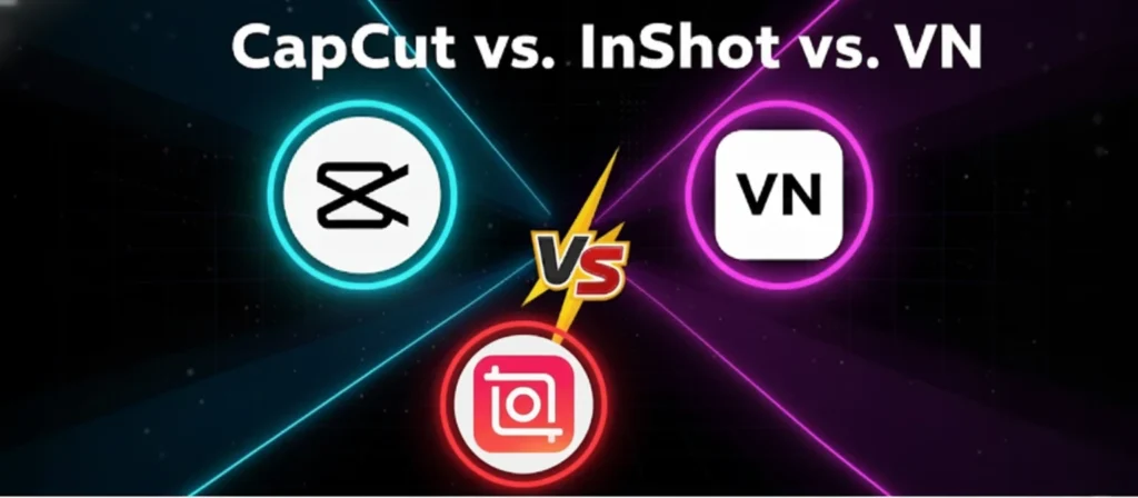 CapCut, InShot, and VN video editing apps comparison for creators.