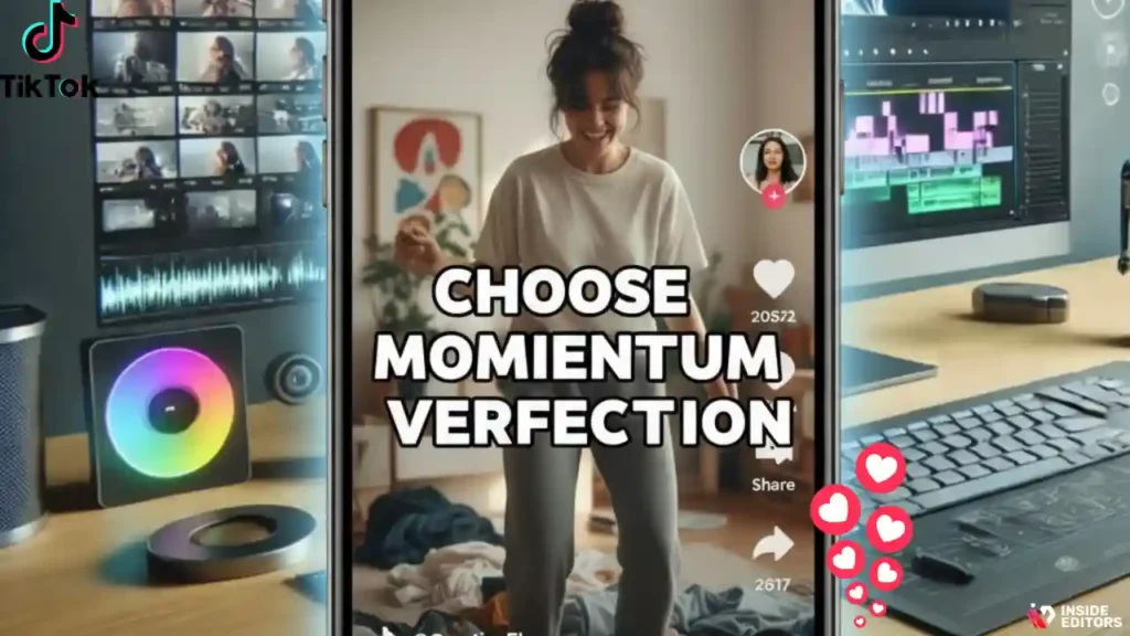 Creator using a TikTok video editor to quickly polish and publish short videos without over-editing.
