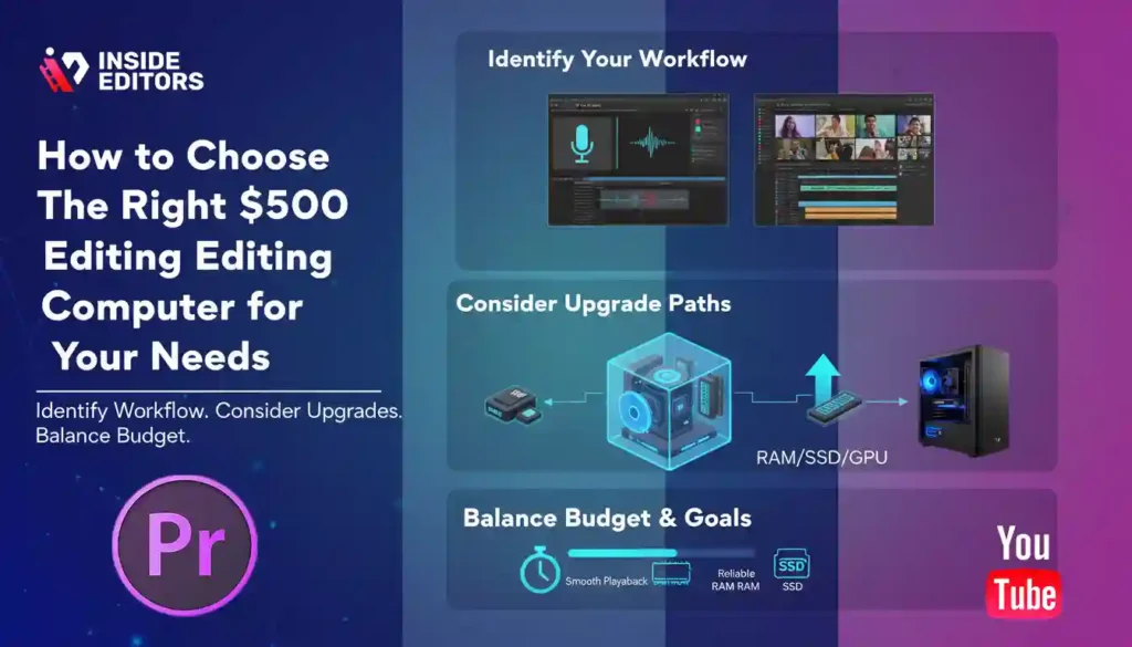 How to choose the right $500 computer for YouTube video editing needs.