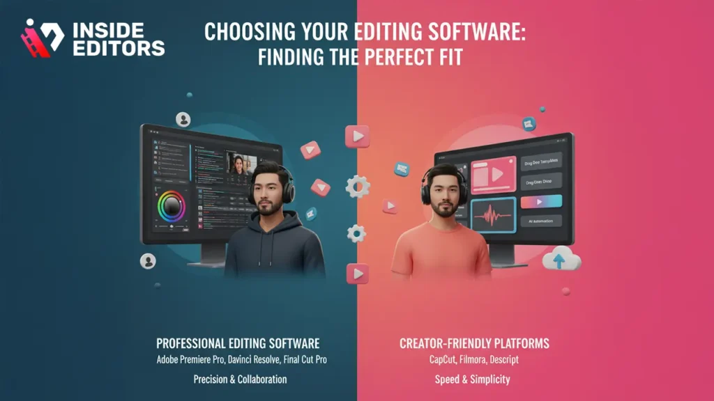 A YouTube editor comparing tools as part of the best practices for YouTube video editing workflows.