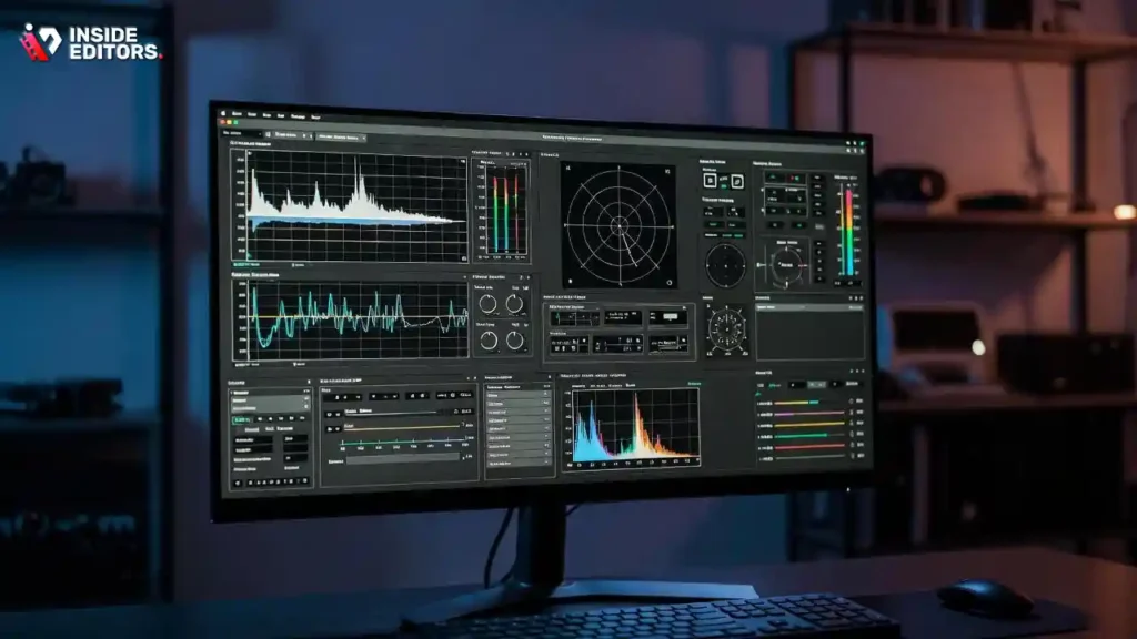 A split screen showing a raw, flat video image on one side and the same image after expert color grading for brand-aligned professionalism on the other.