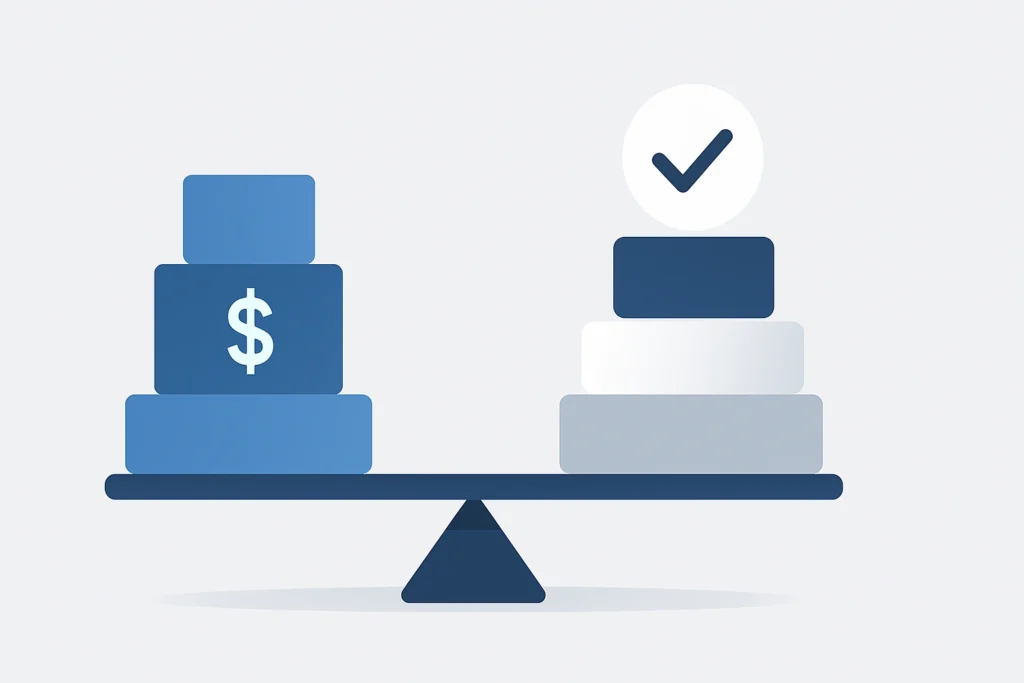 Editor evaluating quality versus price for a corporate video editing service Mississauga project.