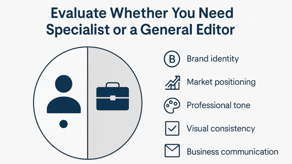 Professional comparing specialist and general corporate video editing service Mississauga options.