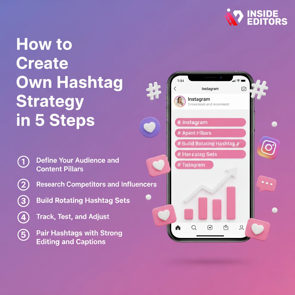 Marketer creating a hashtag strategy in 5 steps