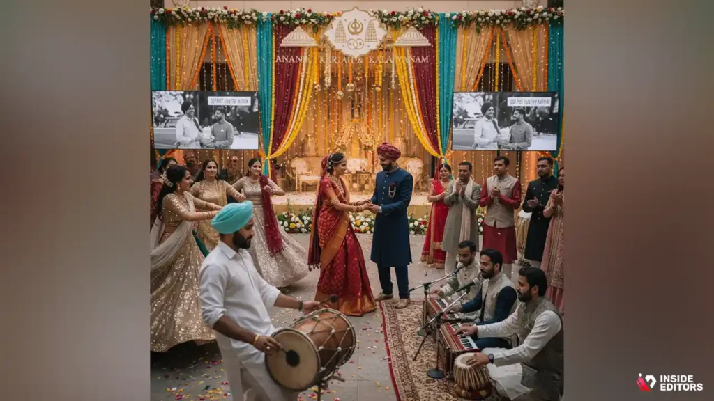 Editor choosing music based on the couple’s cultural background.