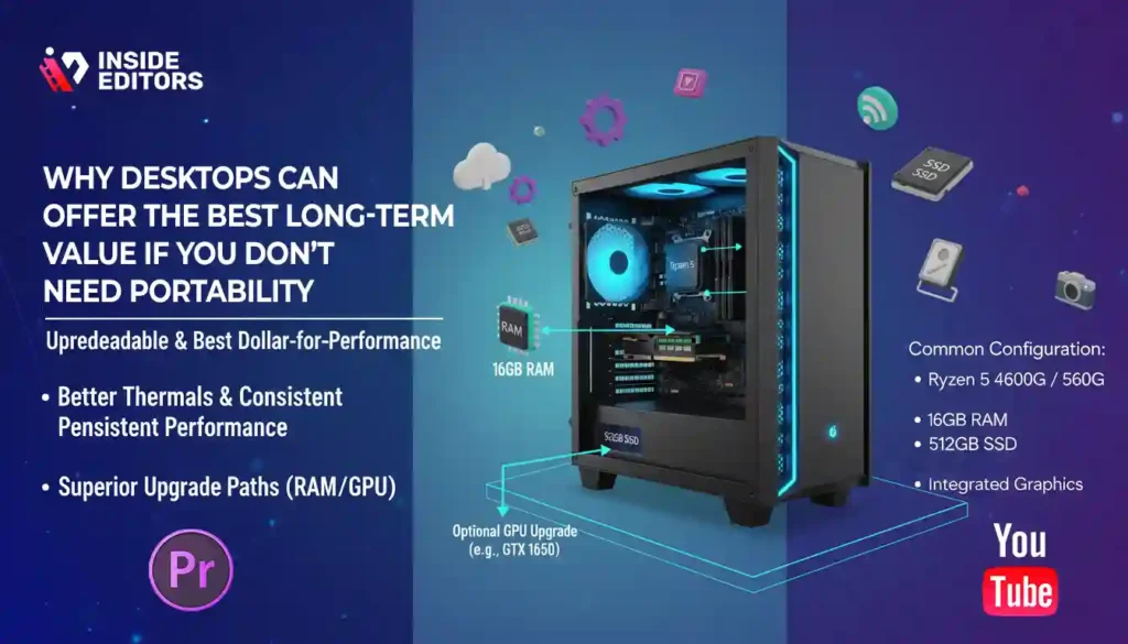 Why desktops offer the best long-term value for YouTube video editing.