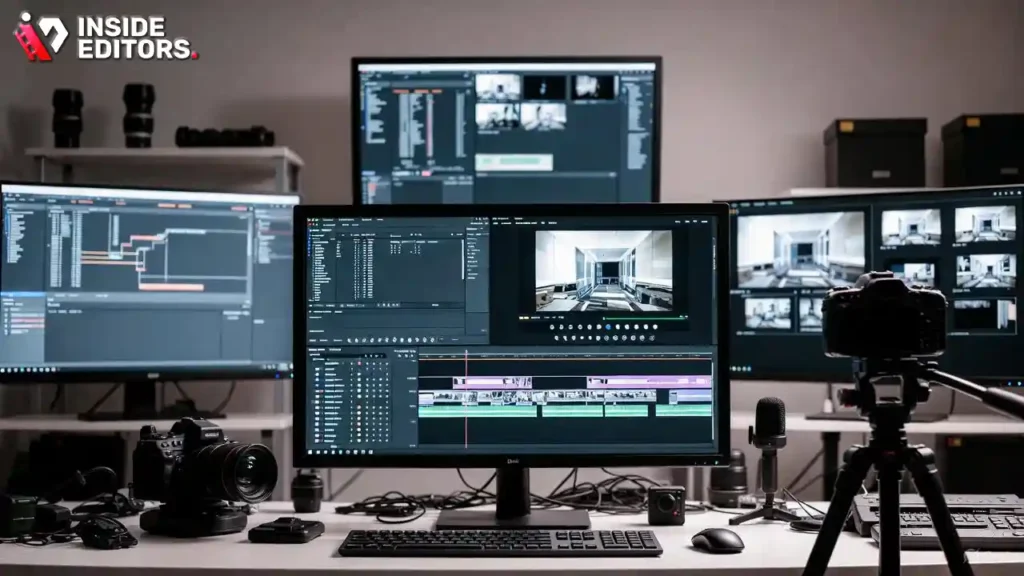 A focused person sitting at a high-end editing station, giving a thumbs-up or smiling, ready to start their journey with confidence.