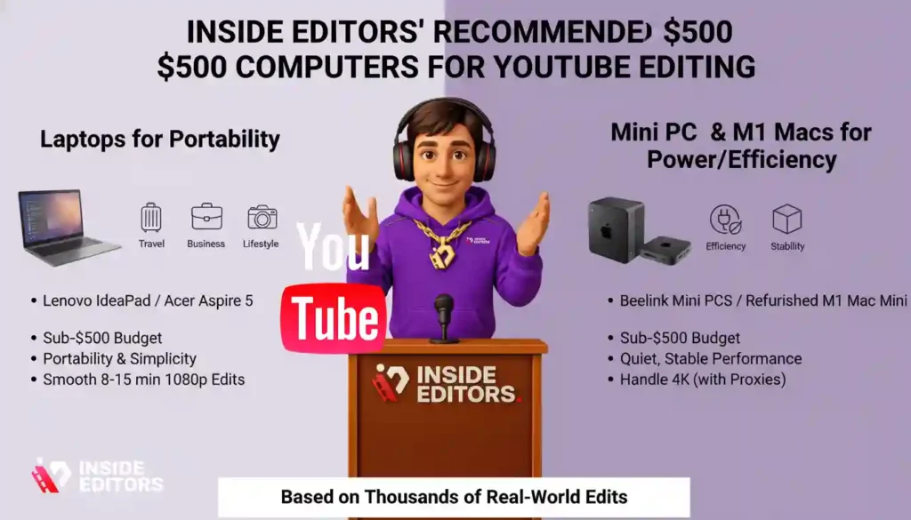 Inside Editors’ recommended $500 computers for YouTube video editing.