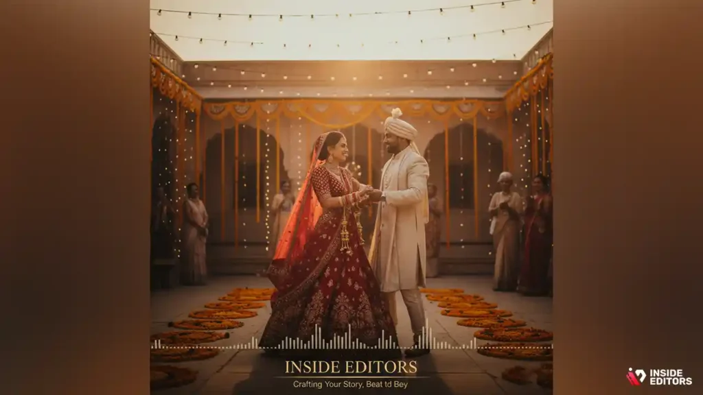 Professional editing team working on cinematic wedding films.