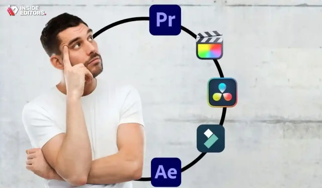 Editor using key video editing tools to enhance a creative project.