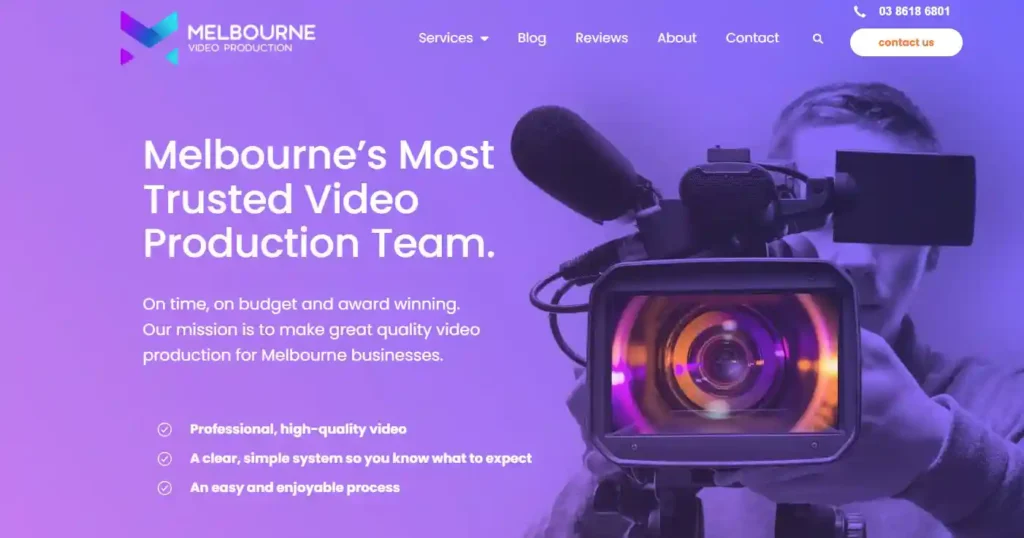 Melbourne Video Production crew filming an outdoor corporate video.
