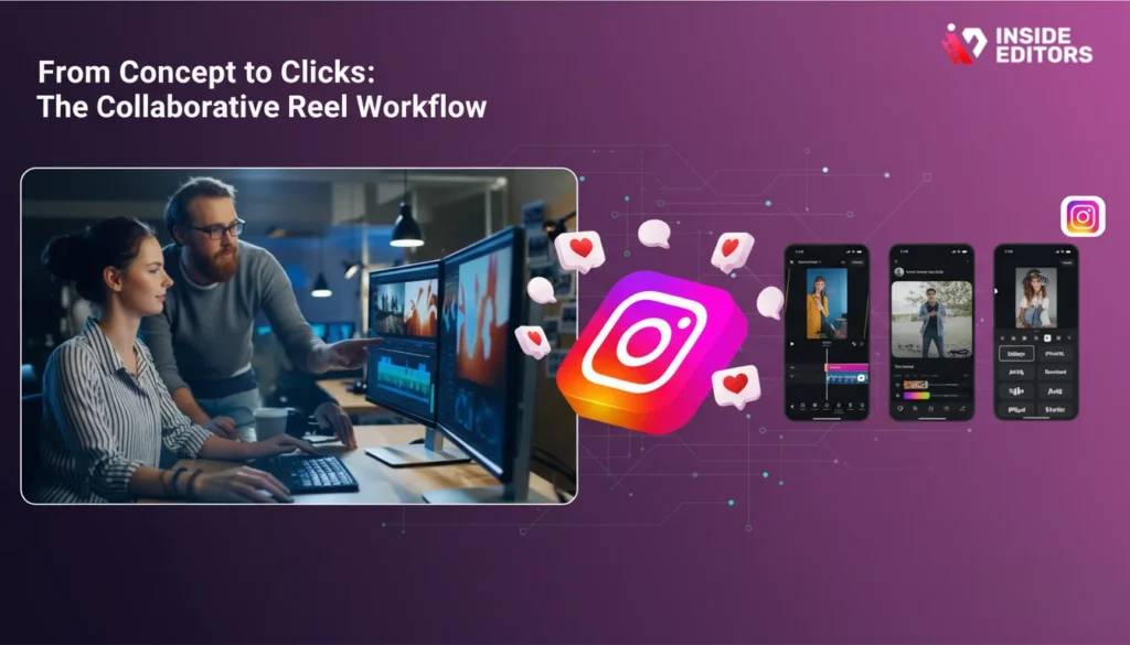 Professional editor refining Instagram Reels with clean presets and brand-consistent effects.
